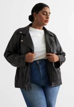 Plus Size moto Jacket