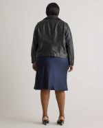 Back of Plus Size Black Jacket
