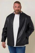 Big and Tall Black Leather Jacket
