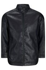Big and Tall Black Leather Jacket