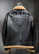 Black Bomber Jacket with Fur Collar