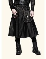 Black Leather Kilt