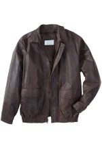 Big and Tall Leather Bomber Jacket