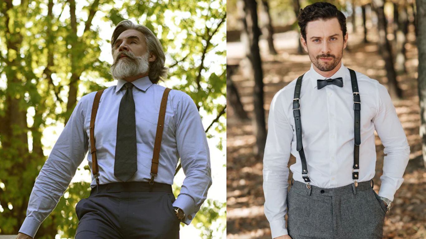 How to Wear Leather Suspenders