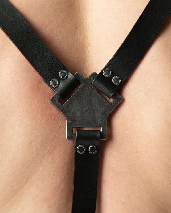 leather suspenders harness