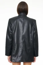Oversized Leather Blazer