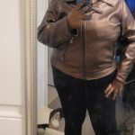 Plus Size Brown Leather Jacket