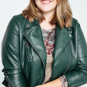 Plus Size Green Leather Jackets
