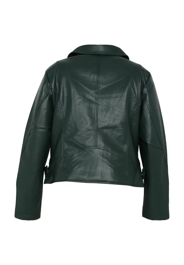 Plus Size Green Leather Jackets women