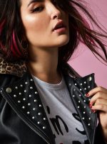 Plus Size Studded Leather Jacket