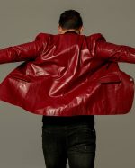 Red Leather Blazer