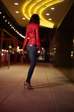 Red Leather Fringe Jacket