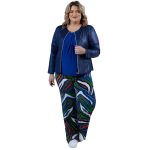 Women Blue Leather Plus Size Jacket