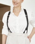 Womens Leather Suspenders