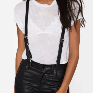 Womens Leather Suspenders