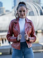 Dark Red Leather Jacket