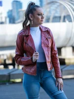 Dark Red Leather Jacket