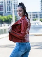 Dark Red Leather Jacket