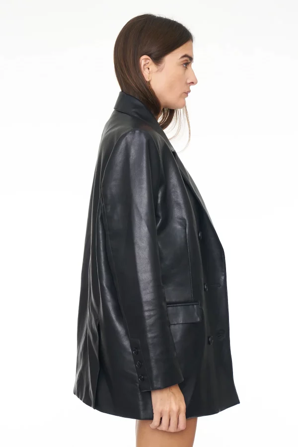 Oversized Leather Blazer