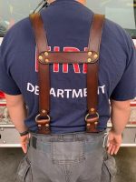 firefighter leather suspenders