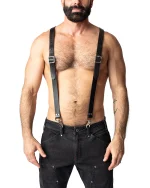 leather suspenders harness