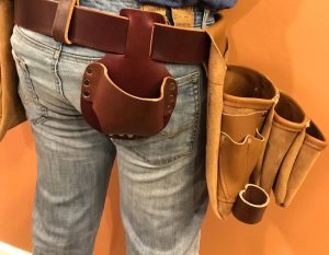 leather tool belt with suspenders