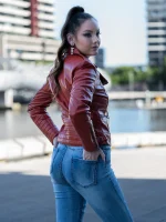 Dark Red Leather Jacket