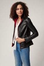 Red Reversible Suede Leather Jacket