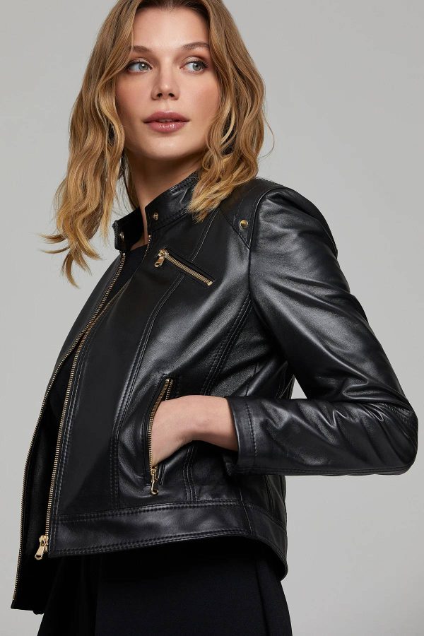 Black Women Leather Jacket