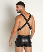 Leather Overall Shorts