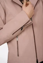 Dusty Rose Leather Jacket