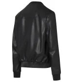Hooded Leather Bomber Jacket United States