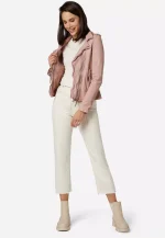 Rose Pink Leather Jacket USA