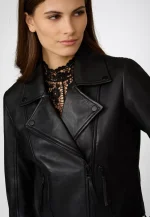 Womens Black Leather Biker Jacket United States