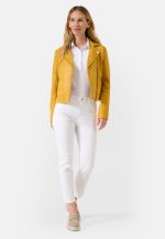 Womens Yellow Leather Jacket US