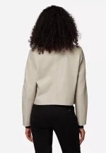 Beige Leather Jacket Women USA