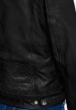 Black Leather Jacket Womens With Hood