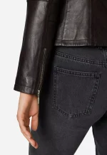 Brown Leather Biker Jacket Womens