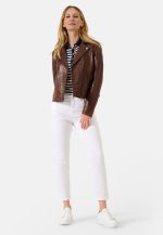 Chocolate Brown Leather Jacket Womens US