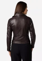 Dark Brown Leather Jacket Women USA