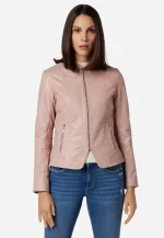 Pink Leather Jacket Women