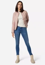 Pink Leather Jacket Women US