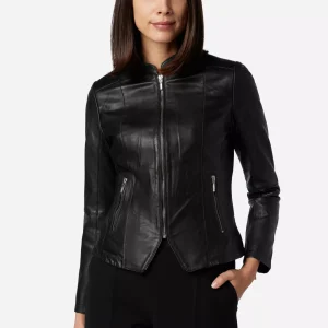 Soft Black Leather Biker Jacket