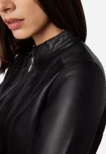 Soft Black Leather Biker Jacket United States