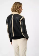 Women Black Aviator Leather Jacket United States