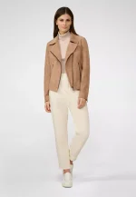 Women Brown Suede Jacket US