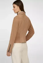 Women Brown Suede Jacket USA