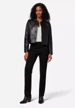 Womens Black Leather Shirt USA
