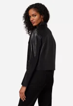 Womens Black Leather Shirt
