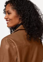 Womens Brown Leather Shirt